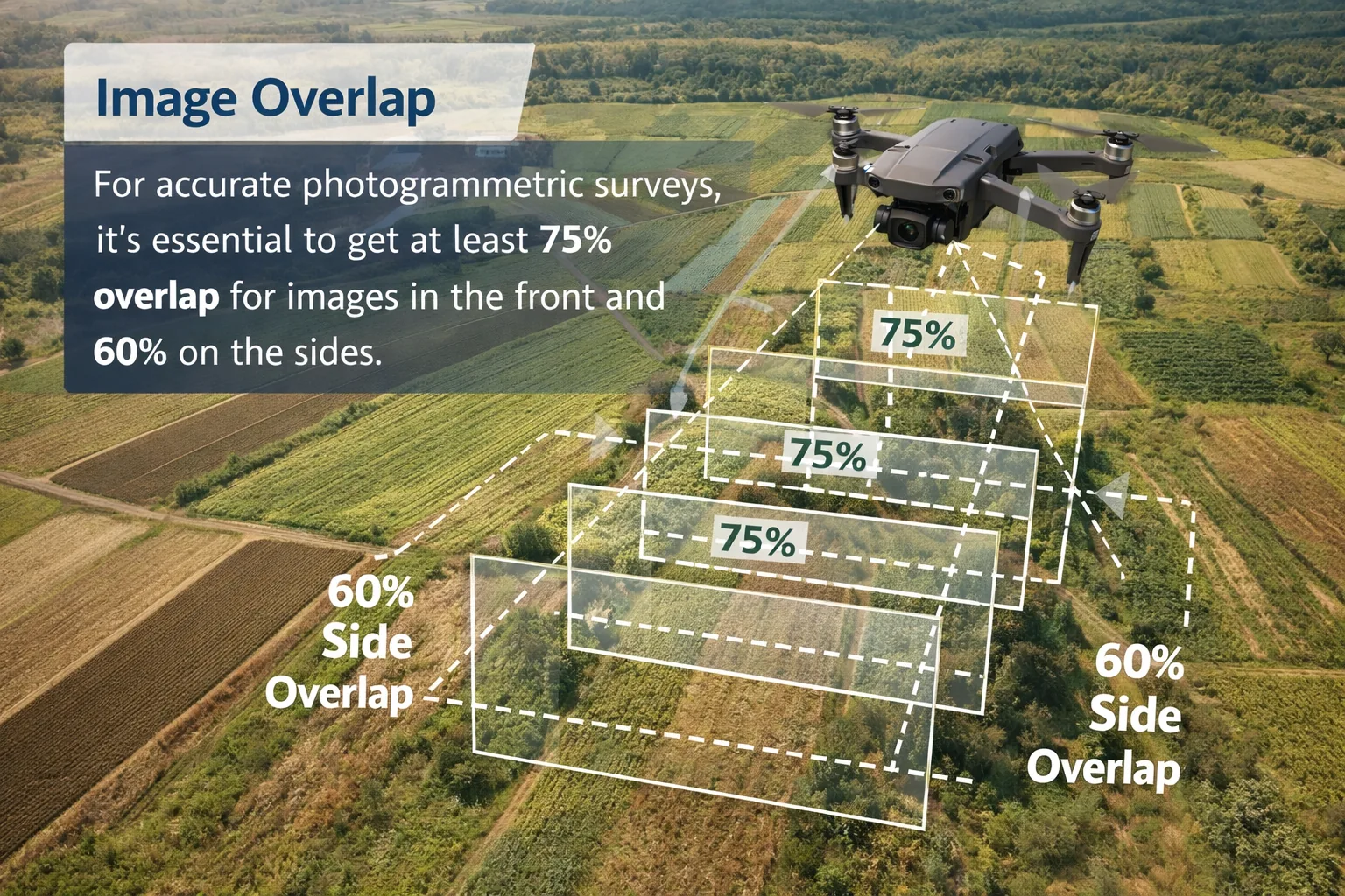 Image overlap diagram in agricultural surveys